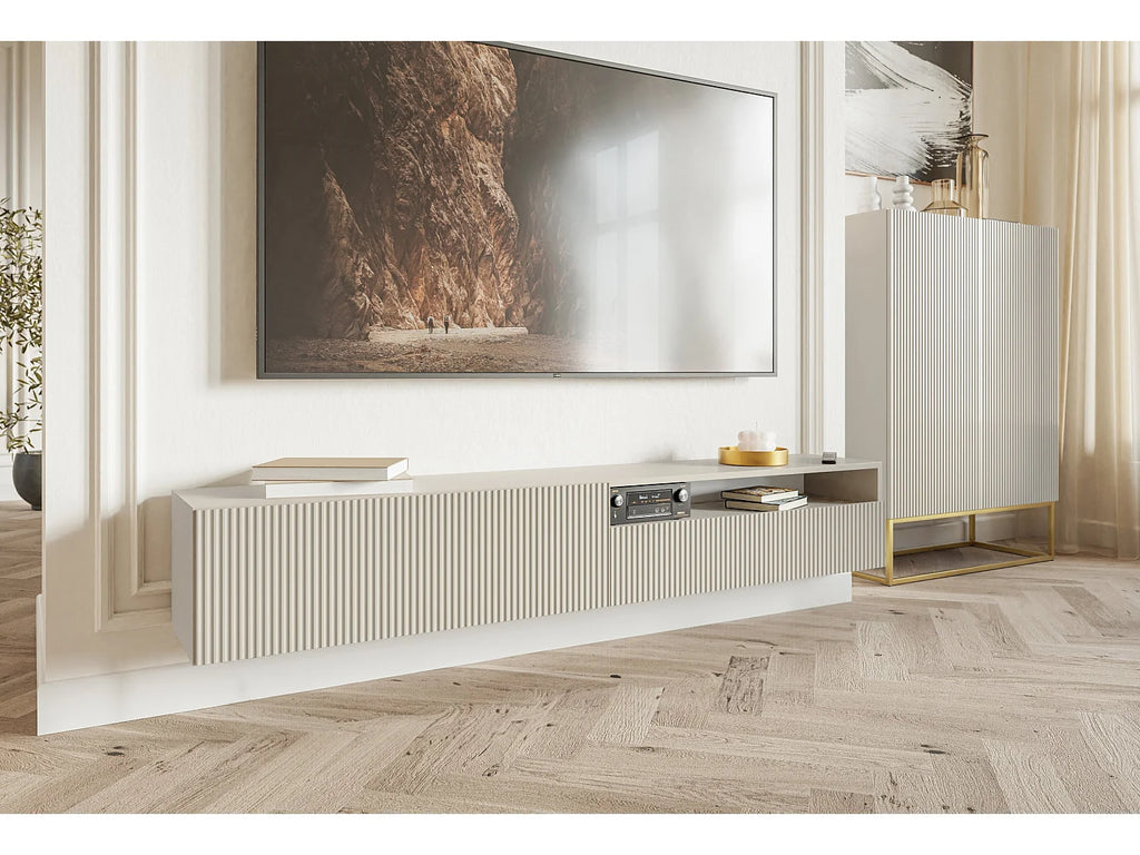Meuble TV Suspendu en Bois - VELDIO