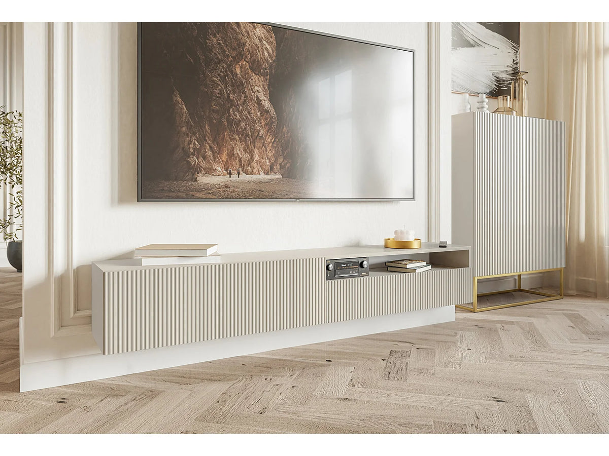 Meuble TV Suspendu en Bois - VELDIO