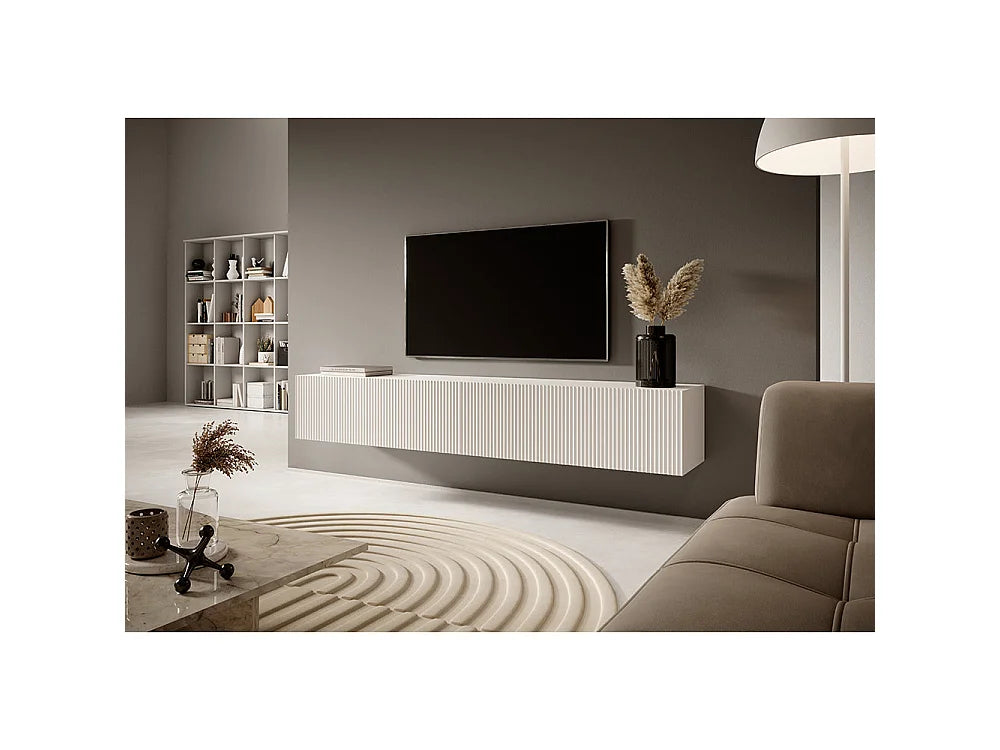 Meuble TV en Bois Blanc - VELDIO vue 2