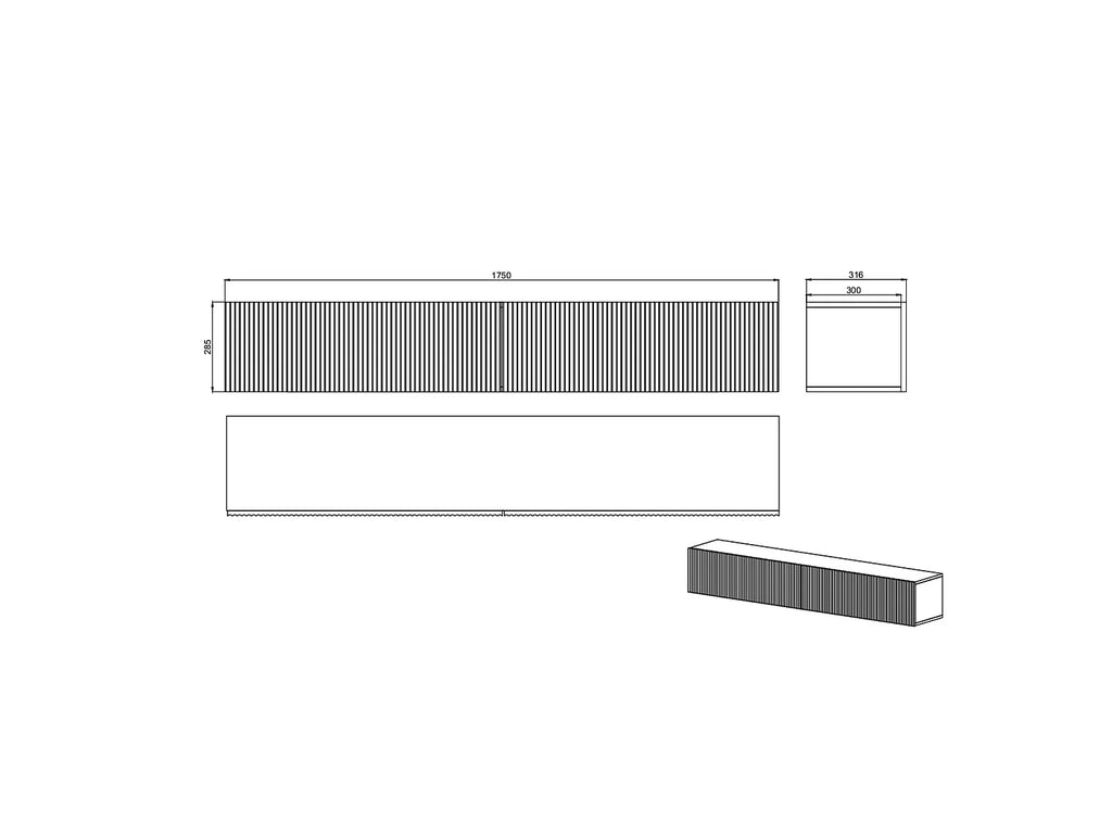 Meuble TV en Bois Blanc - VELDIO vue 7