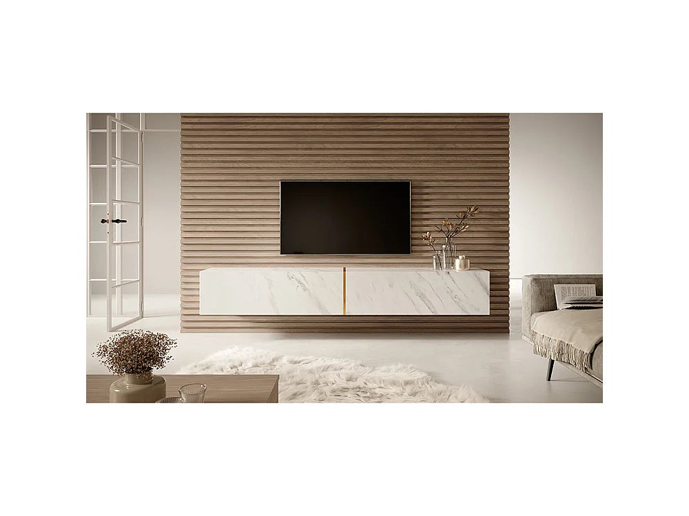 Meuble TV en Bois Blanc - BISIRA