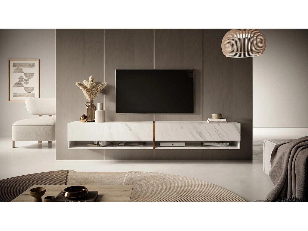 Meuble TV en Bois Blanc - MIRRGO
