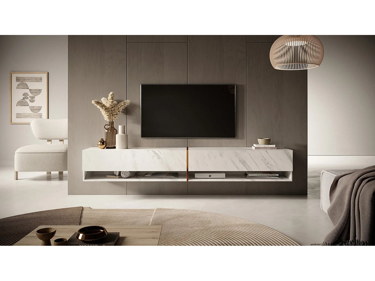 Meuble TV en Bois Blanc - MIRRGO