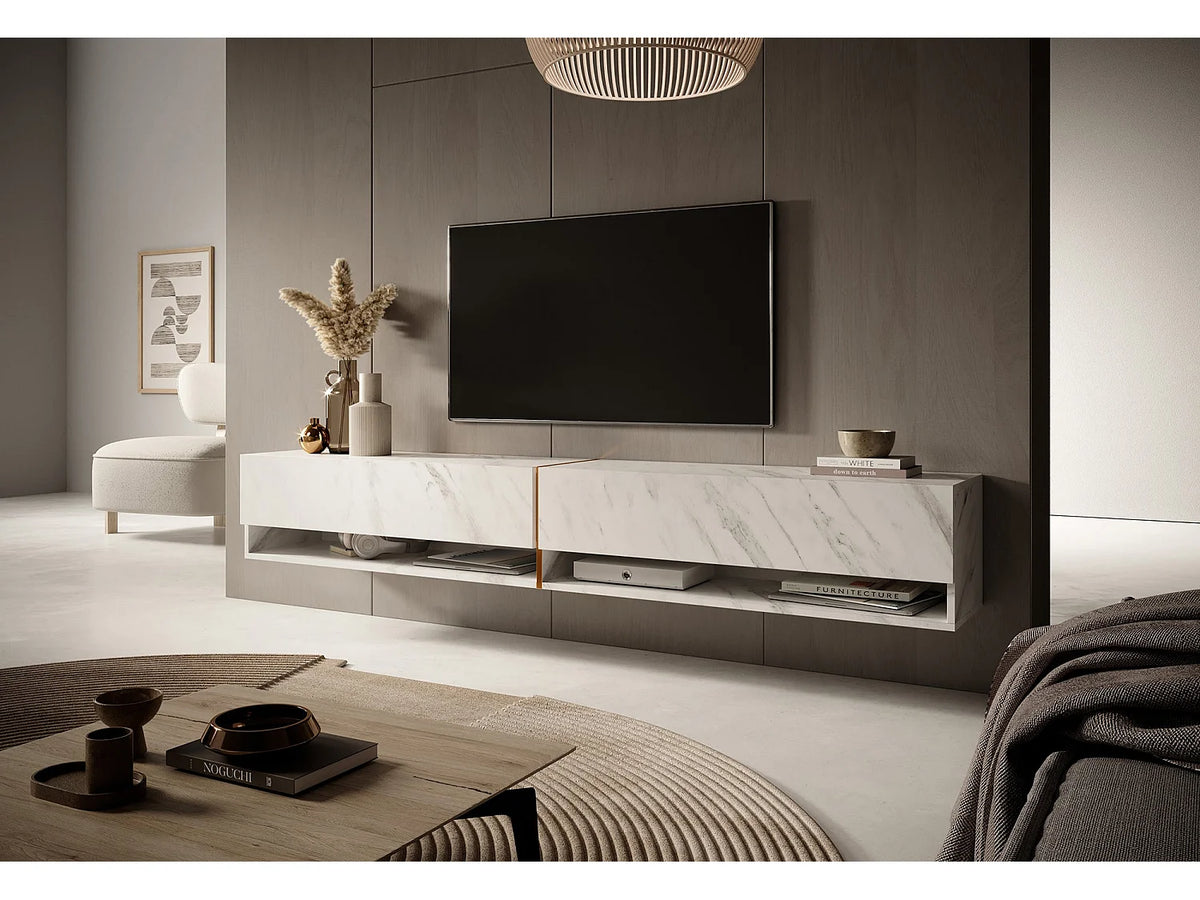 Meuble TV en Bois Blanc - MIRRGO vue 2
