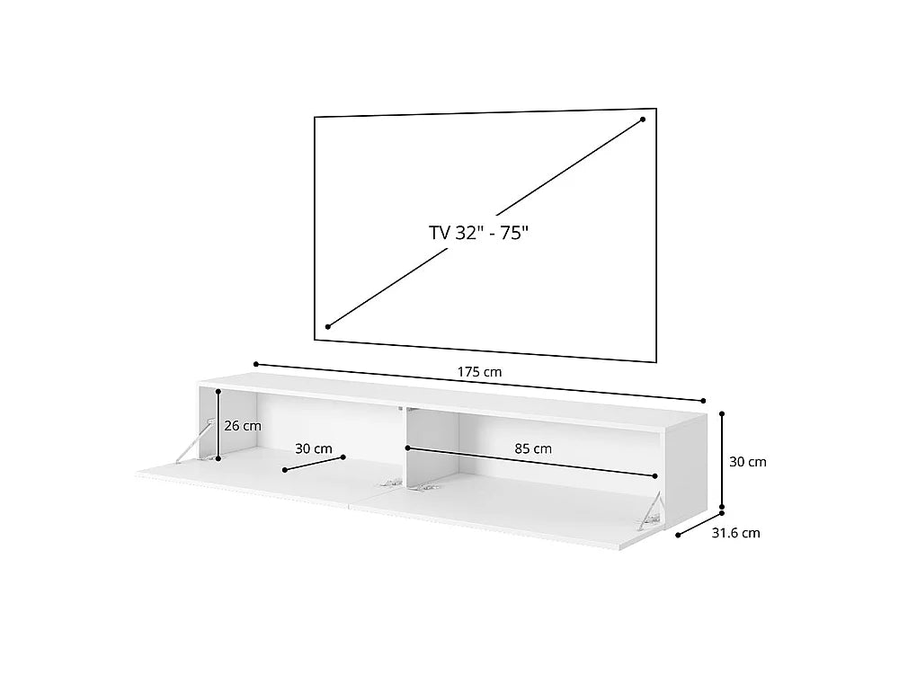 Meuble TV Bas en Bois - TELIRE vue 6
