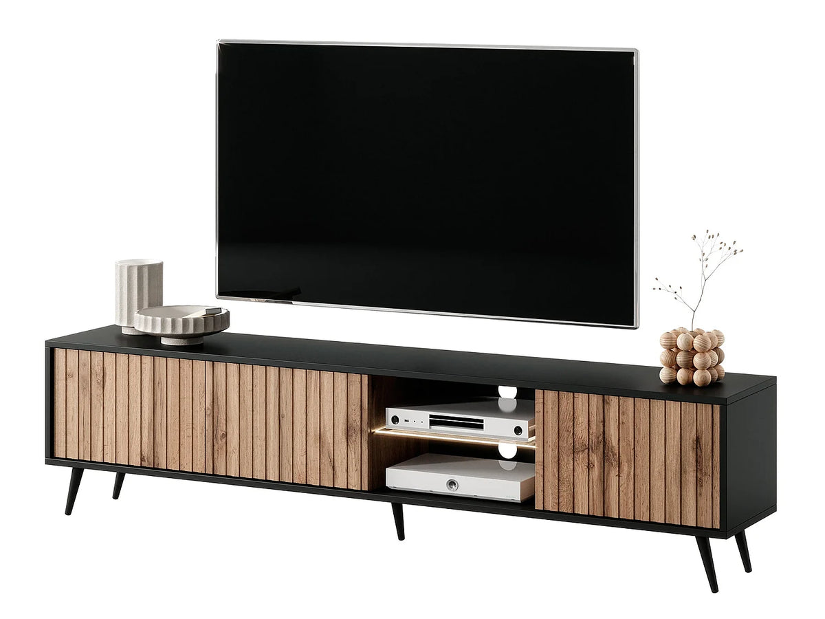 Meuble TV Bas Noir - SELSEY vue 3