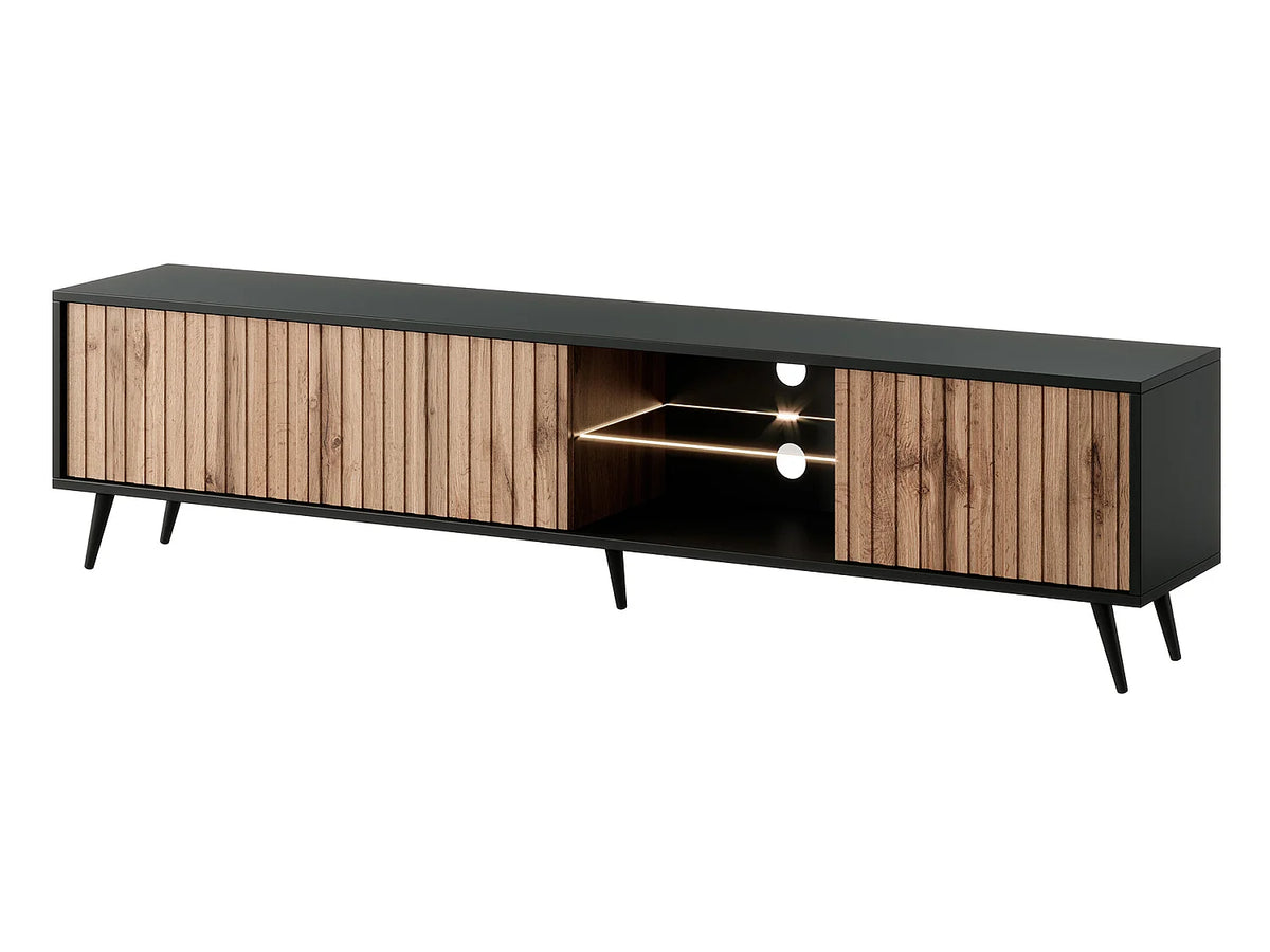 Meuble TV Bas Noir - SELSEY vue 4