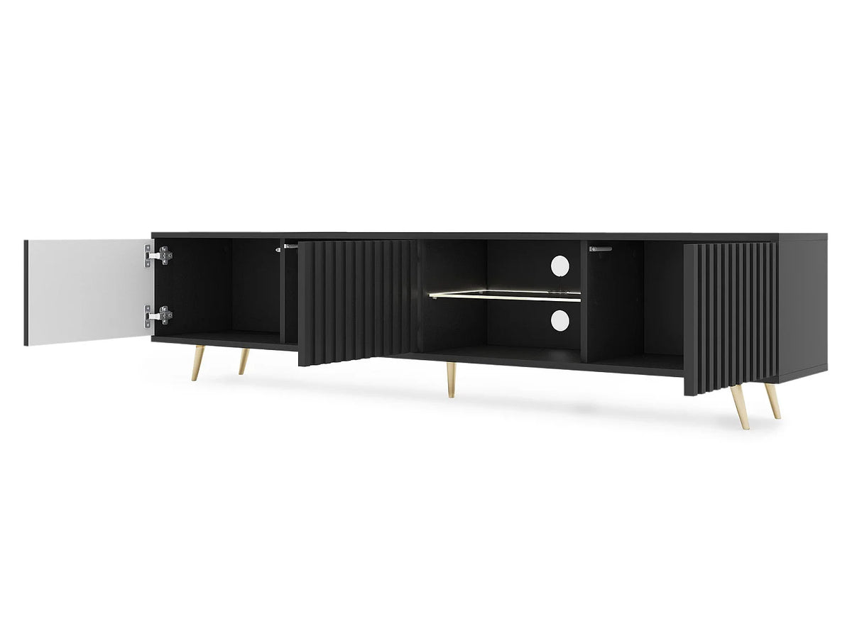 Meuble TV en Bois Noir - SELSEY vue 5