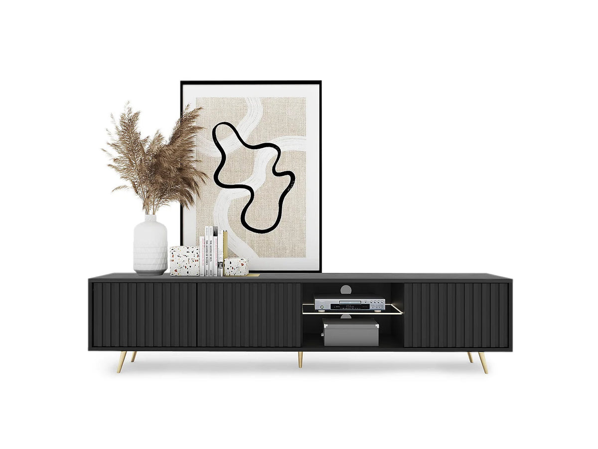 Meuble TV en Bois Noir - SELSEY vue 8