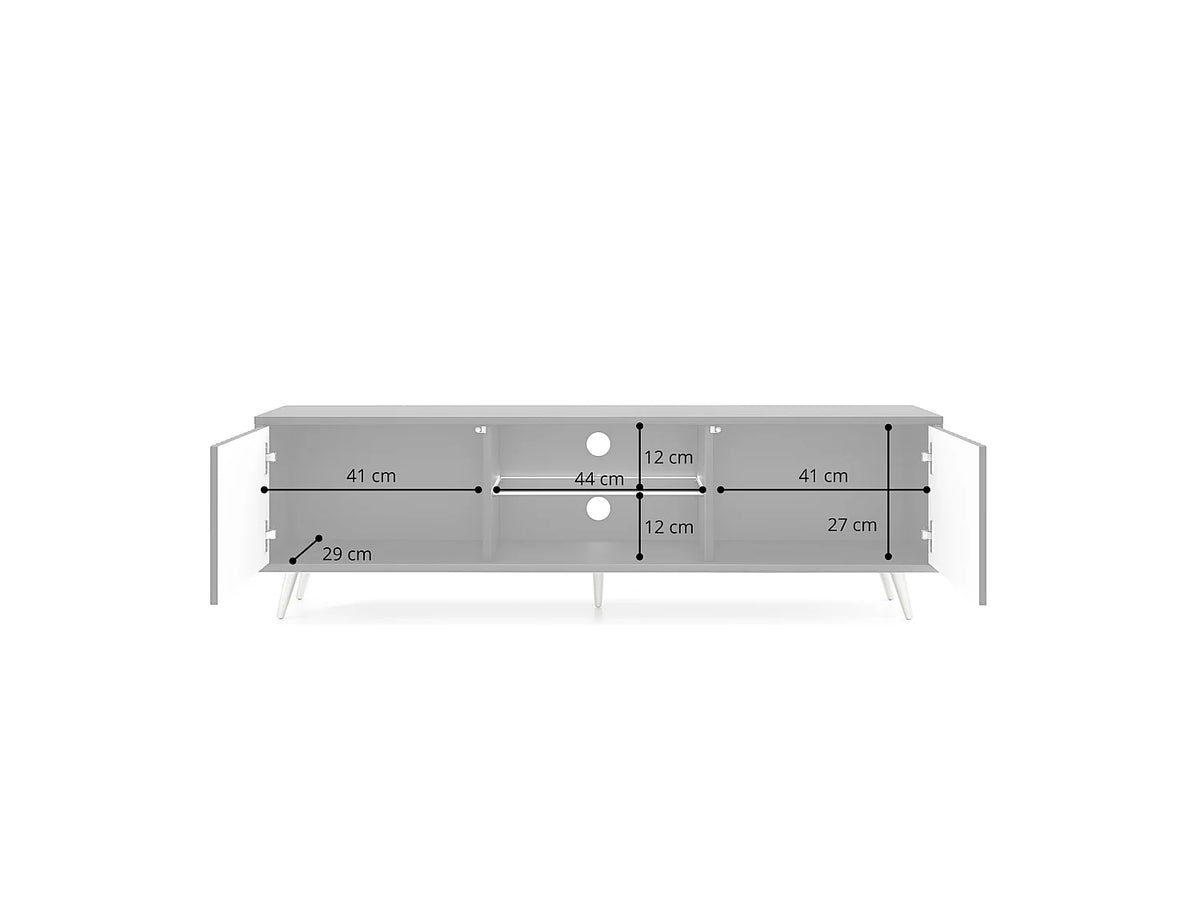 Meuble TV en Bois Blanc 135 cm - SELSEY vue 9