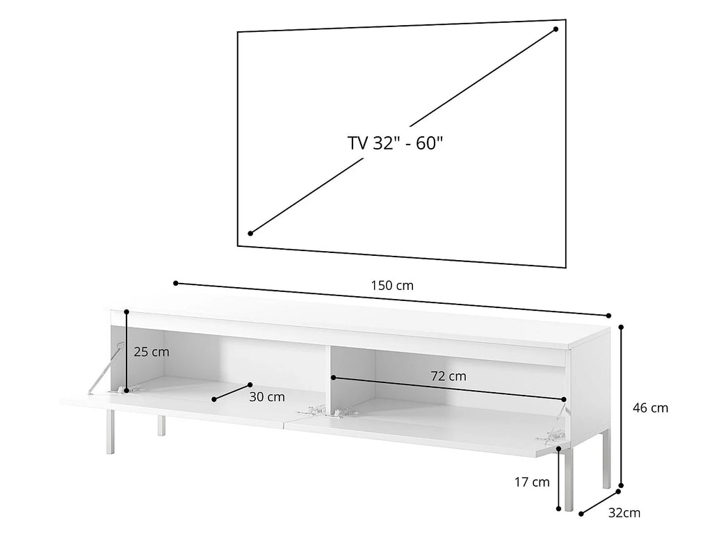 Meuble TV en Bois Blanc - SELSEY vue 7