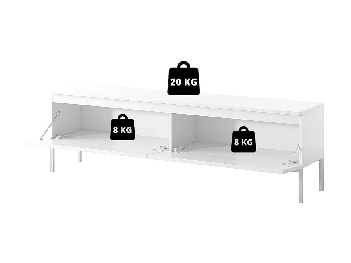 Meuble TV en Bois Blanc - SELSEY vue 8