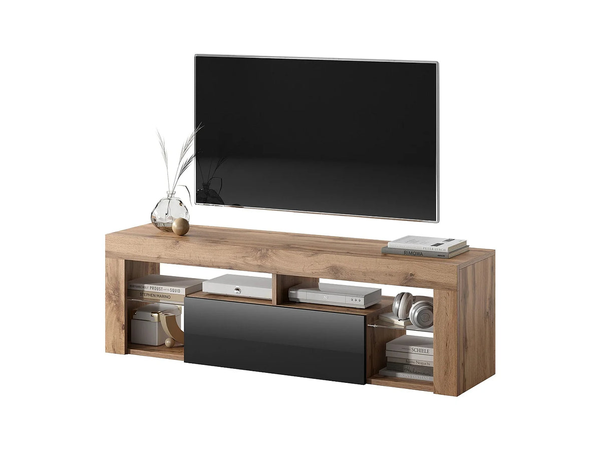 Meuble TV Effet Chêne Noir - BIANKO vue 7