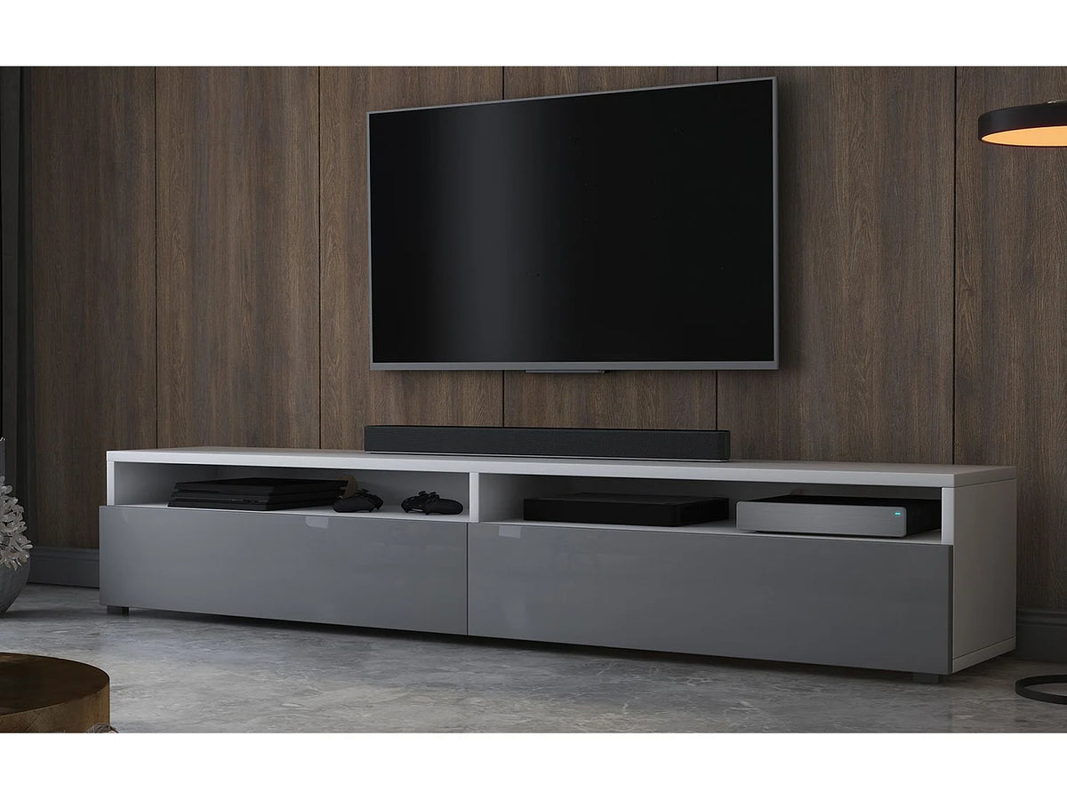 Meuble TV en Bois Blanc 180 cm - REDNAW vue 7