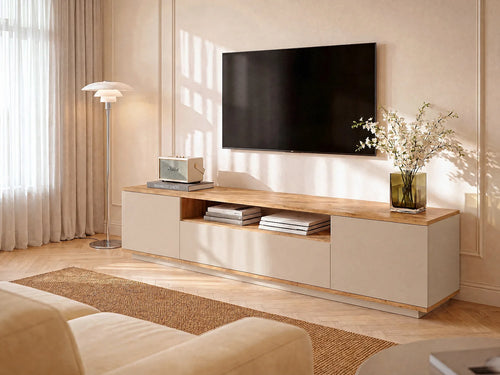 Meuble TV Bas en Bois - LOTULA