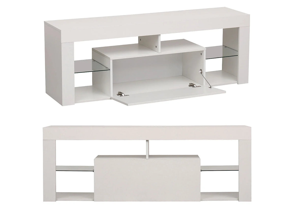 Meuble TV en Bois Blanc - HAPPY GARDEN vue 2