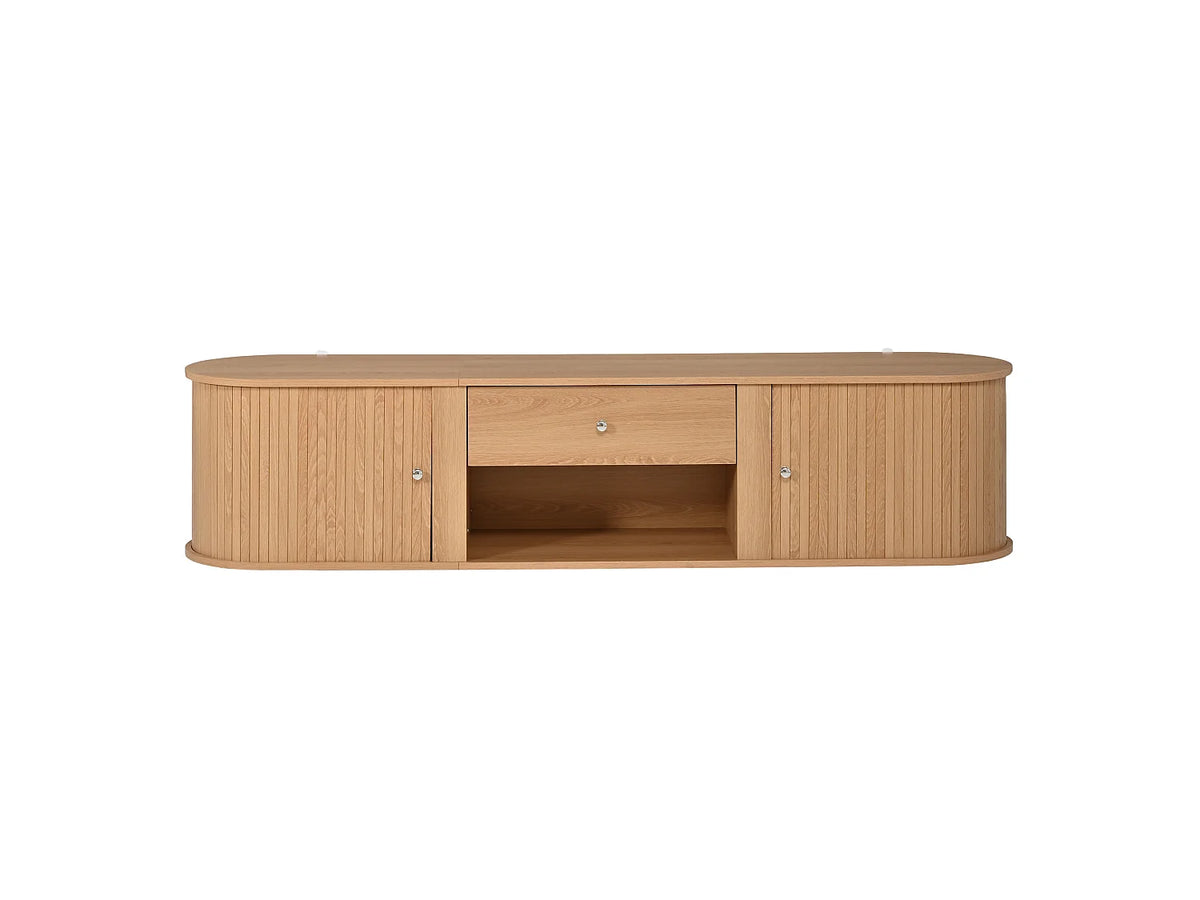 Meuble TV Bas en Bois 180 cm 2 Portes 1 Tiroir - MODERNLUXE vue 7