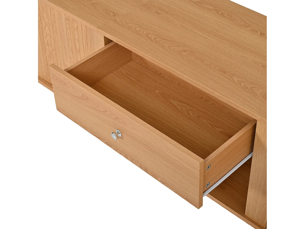Meuble TV Bas en Bois 180 cm 2 Portes 1 Tiroir - MODERNLUXE vue 8