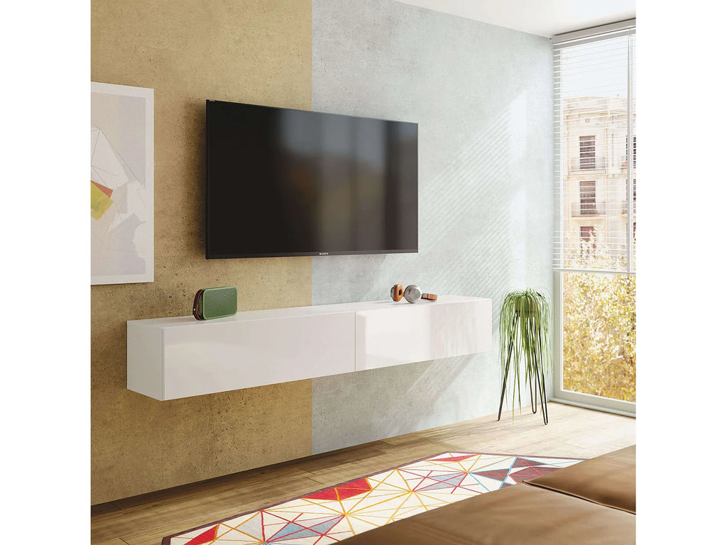 Meuble TV en Bois Blanc - CALICOSY vue 6