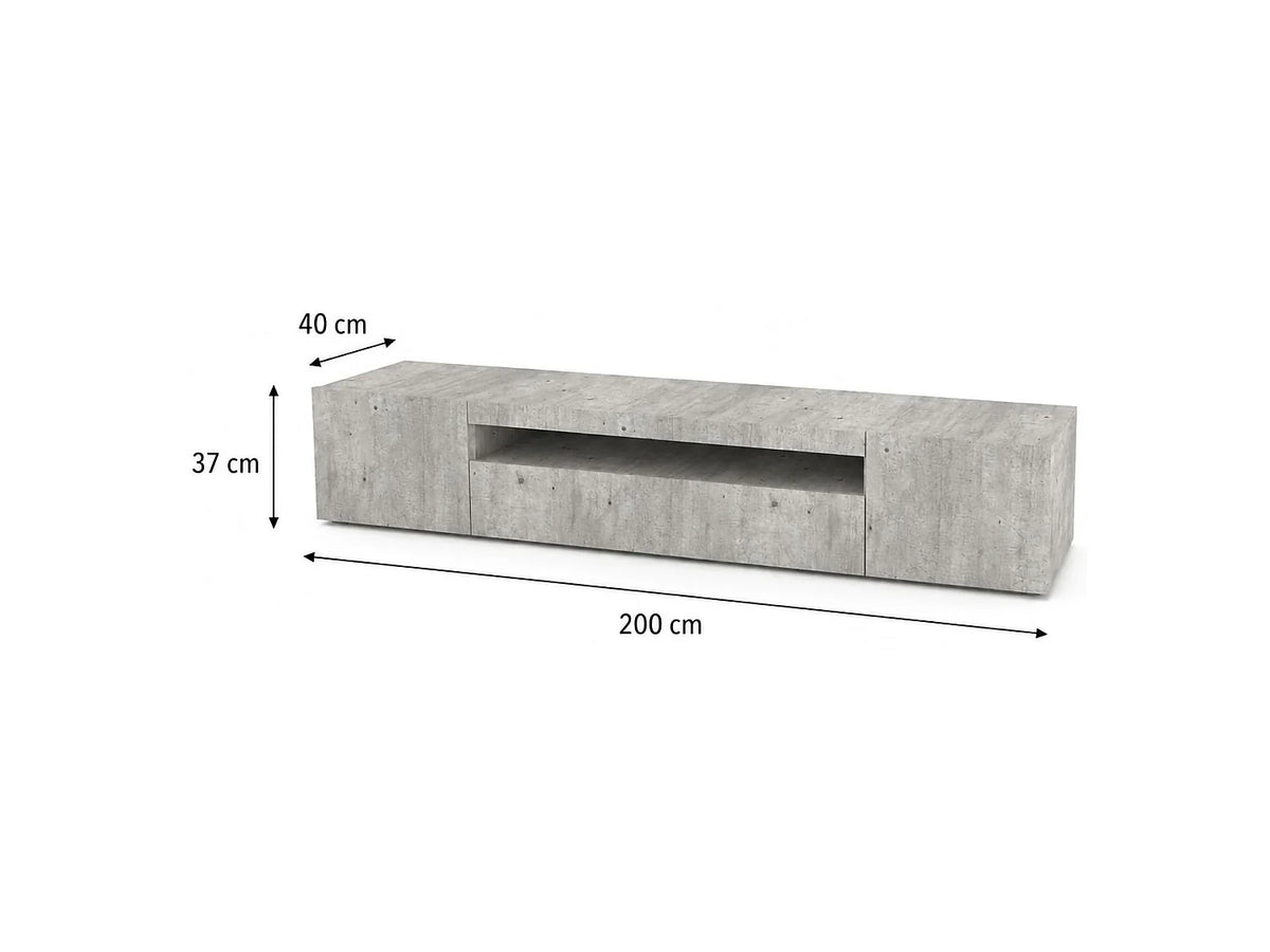 Meuble TV Bas en Bois - DMORA vue 3