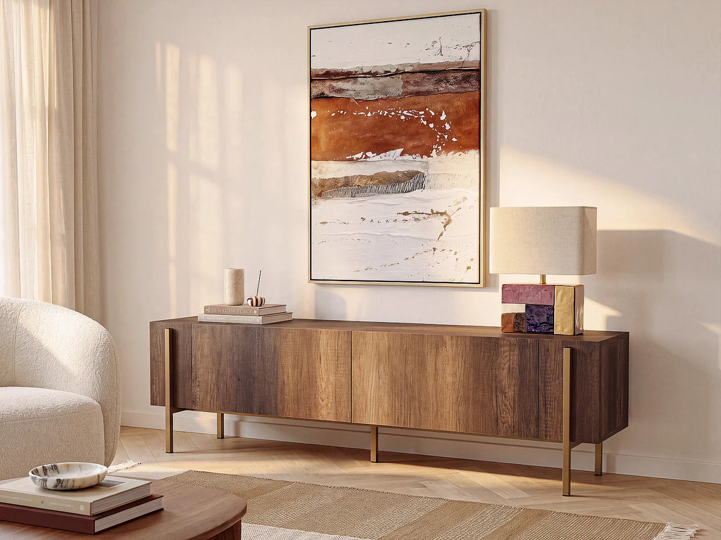 Meuble TV Bas en Bois - SELNIA