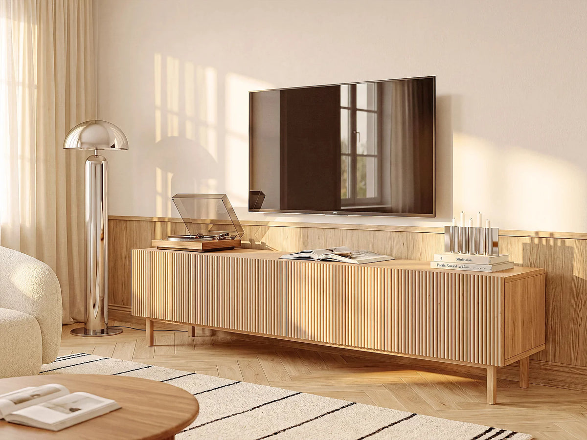Meuble TV Bas en Bois - ZUMEYA