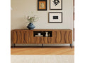 Meuble TV Bas en Bois 160 cm - MERAX