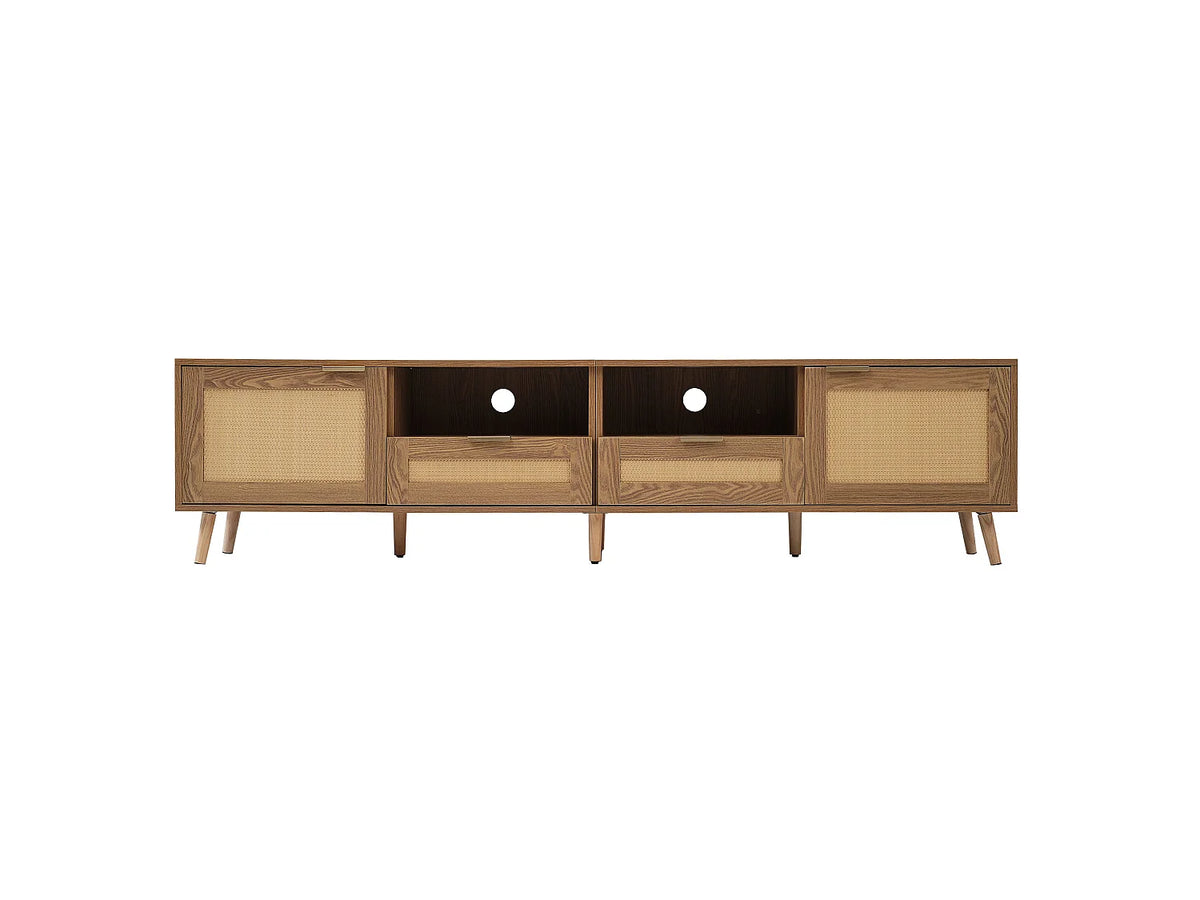 Meuble TV en Bois Moderne 200 cm 2 Portes - MODERNLUXE vue 7