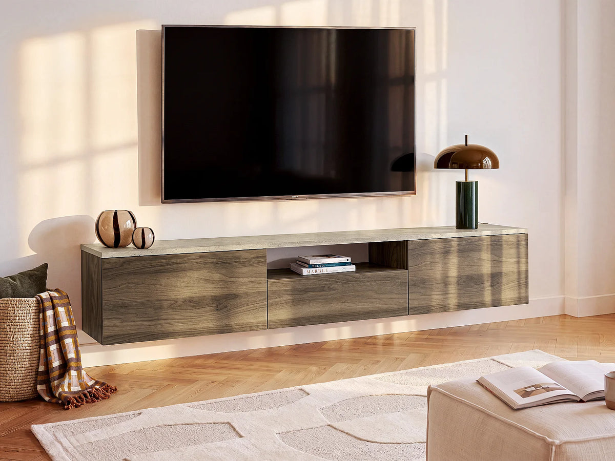 Meuble TV Suspendu en Bois - LOTULA