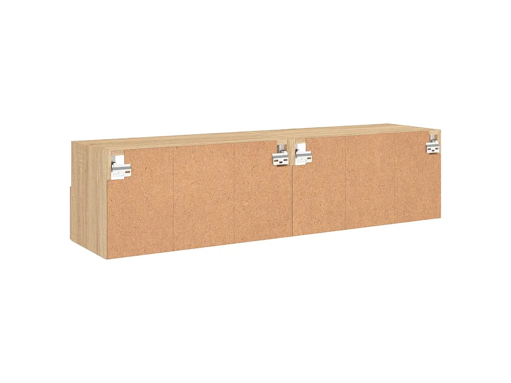Meuble TV Suspendu 120 cm Marron - VIDAXL vue 7