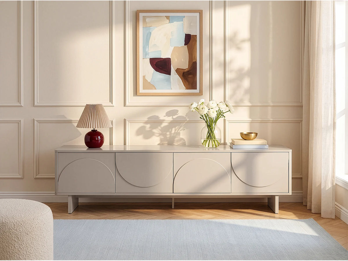 Meuble TV Beige 180 cm - DELORINA